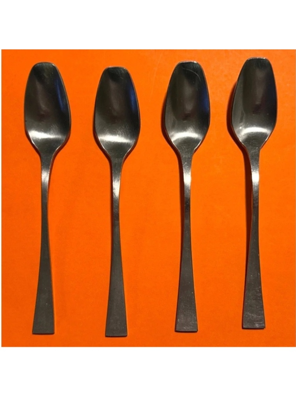 Stanley Roberts Teaspoons (4)  SRB33 Rogers Insilco Stainless Square Tip MCM